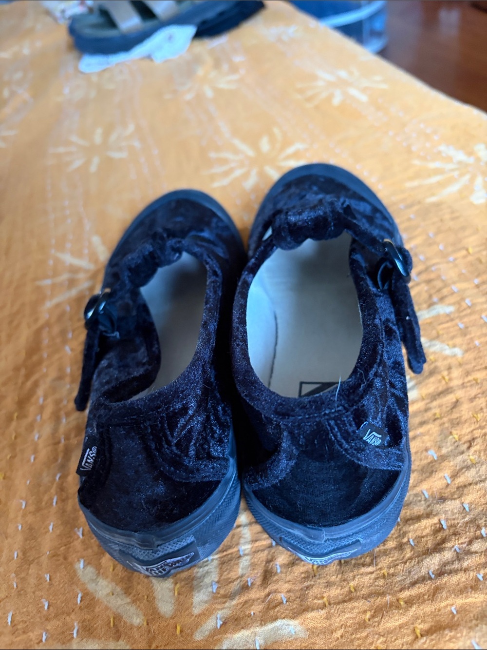 Vans T-Strap Mary Jane Velvet Sneakers - Picture 3 of 4